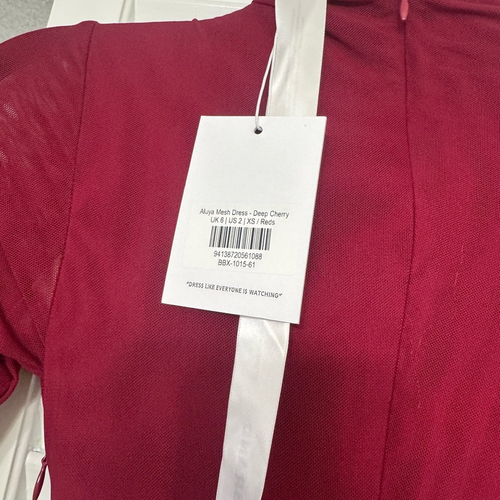 BBXBRAND ALUYA MESH DRESS - DEEP CHERRY - Picture 7 of 7